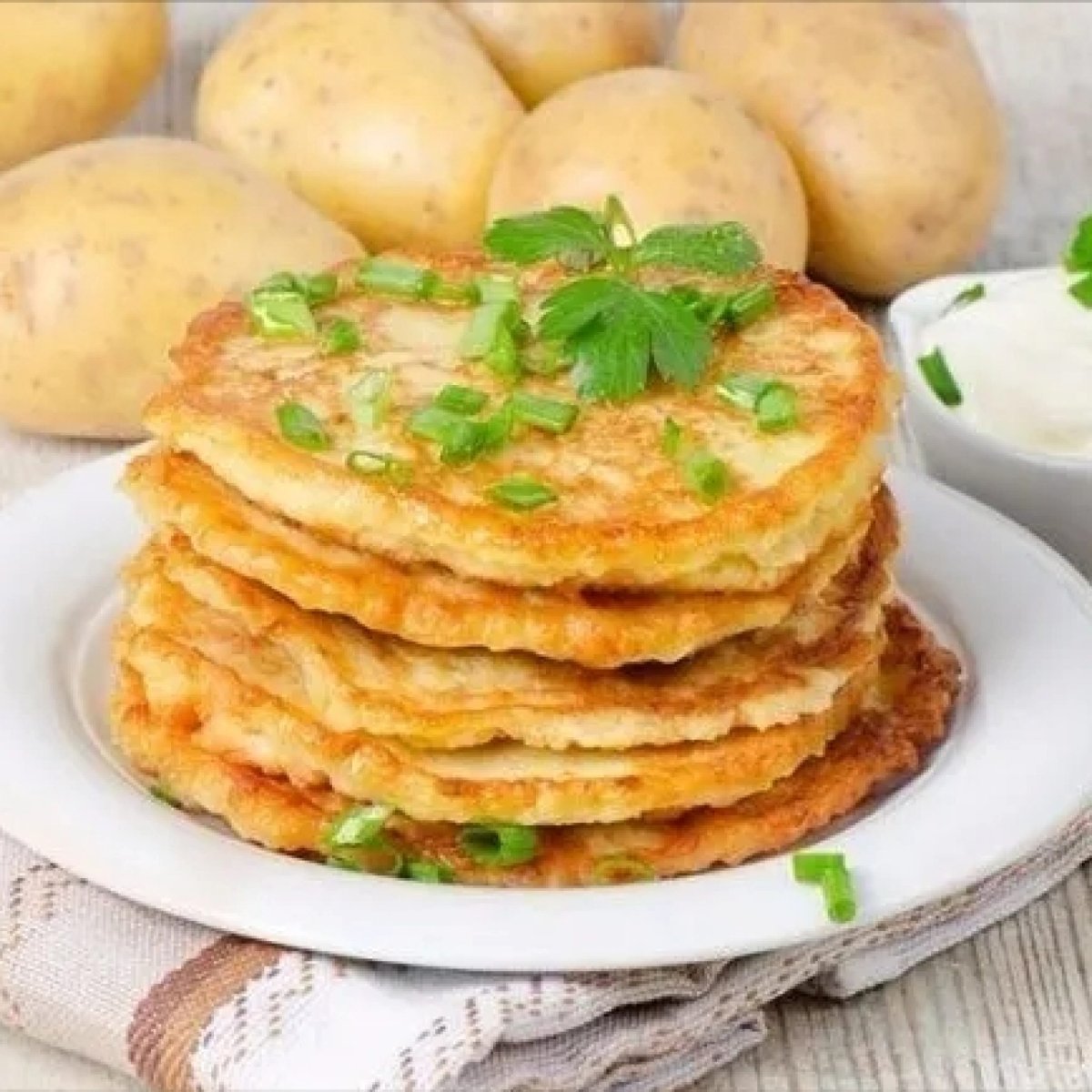 Сырные блинчики с зеленью