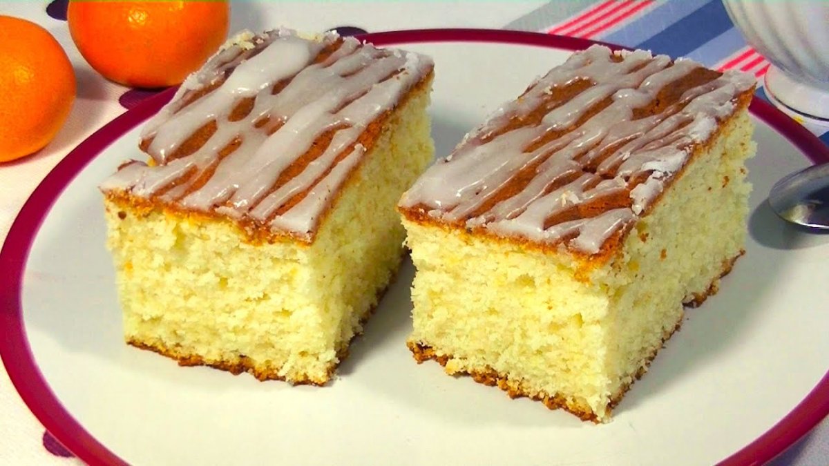 Пирог с творогом и персиками