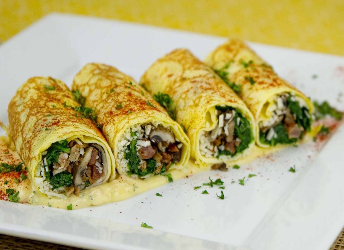 Блины с овощами