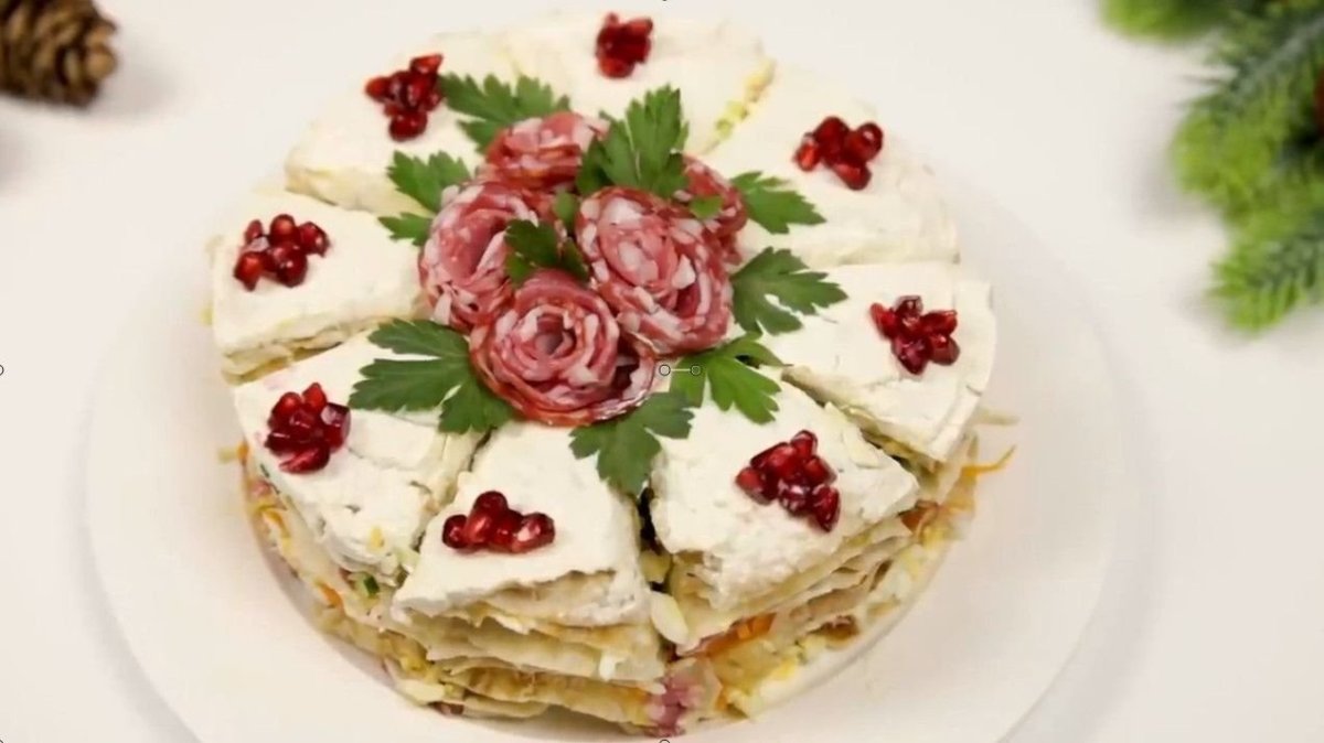 Закусочный торт из лаваша