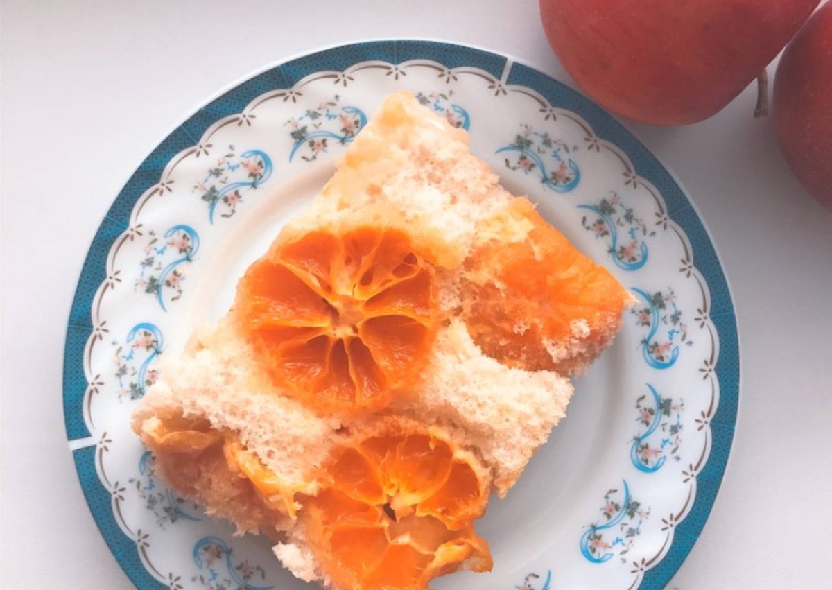 Пирог из мандаринов без выпечки