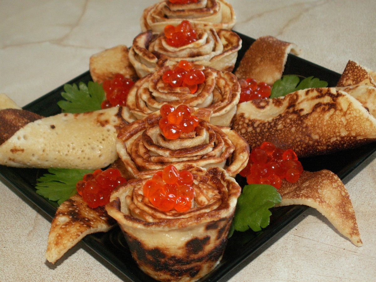 Блинный торт с карамелью