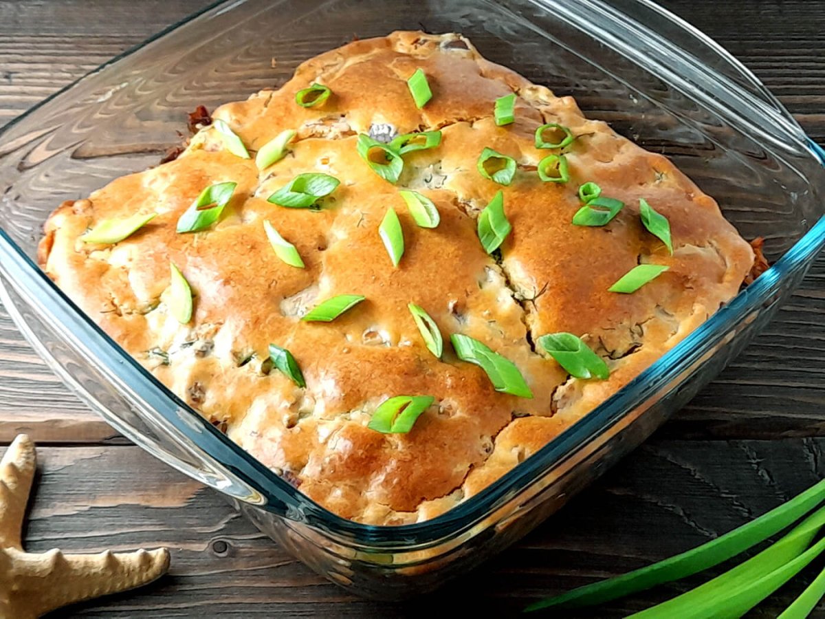 Пирог с курицей и картофелем