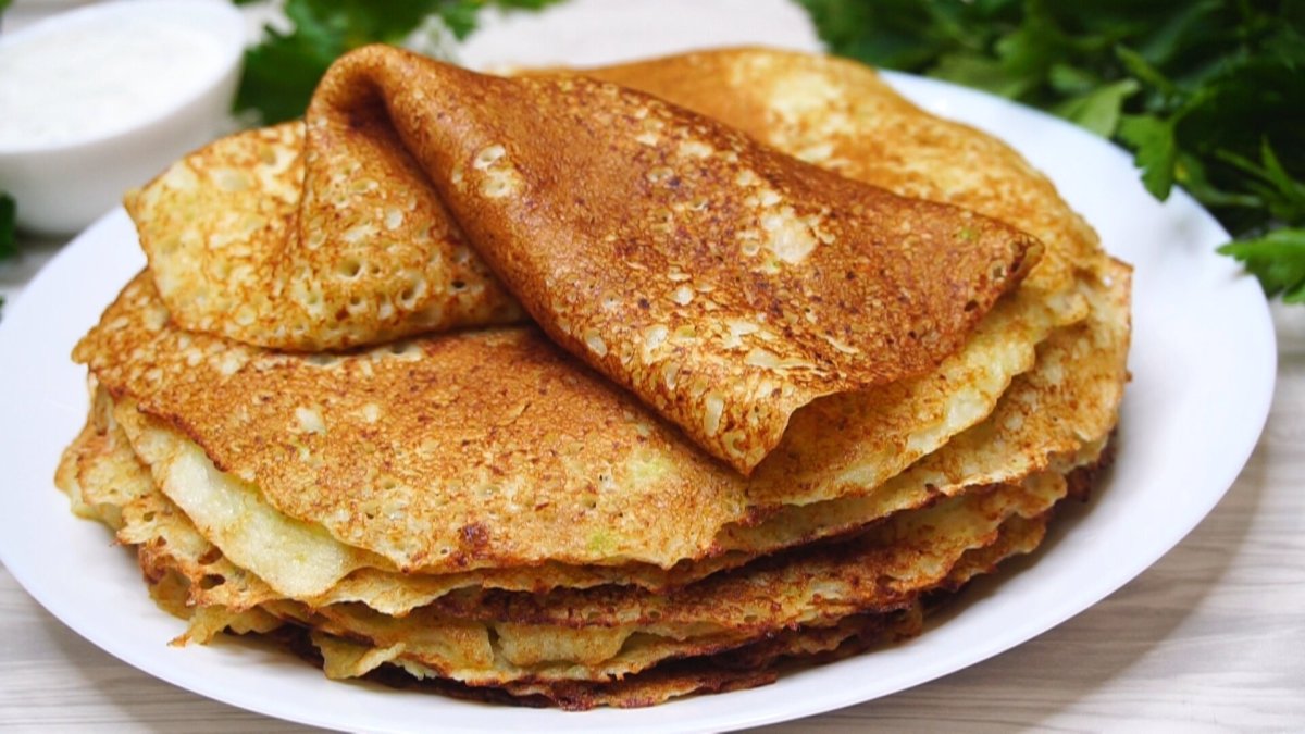 Блинчики с зеленью