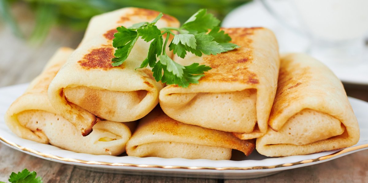 Блинчики с куриным фаршем