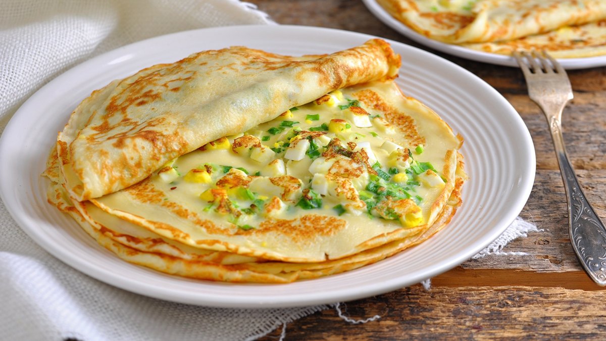Блинчики с картошкой и грибами