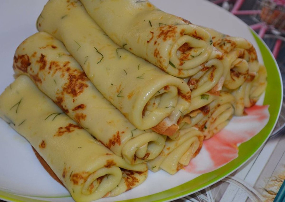 Блинчики фаршированные печенью