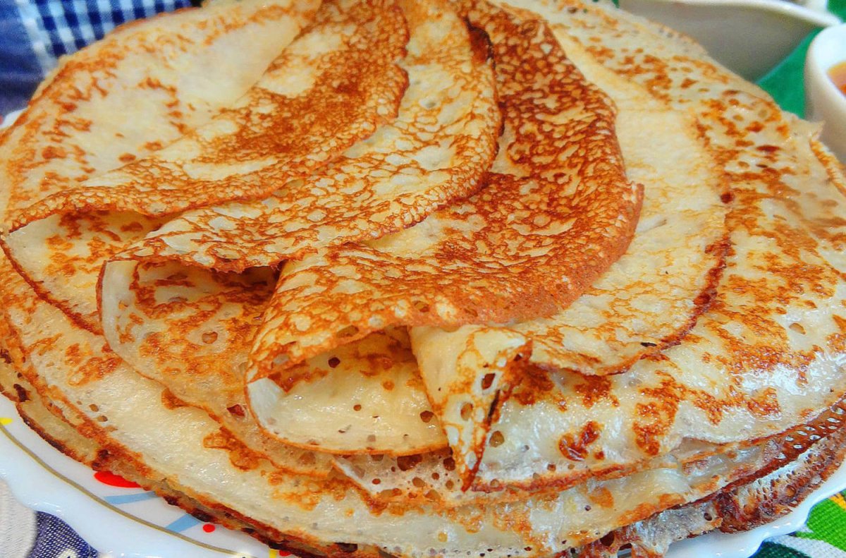 Кружевные блины на молоке