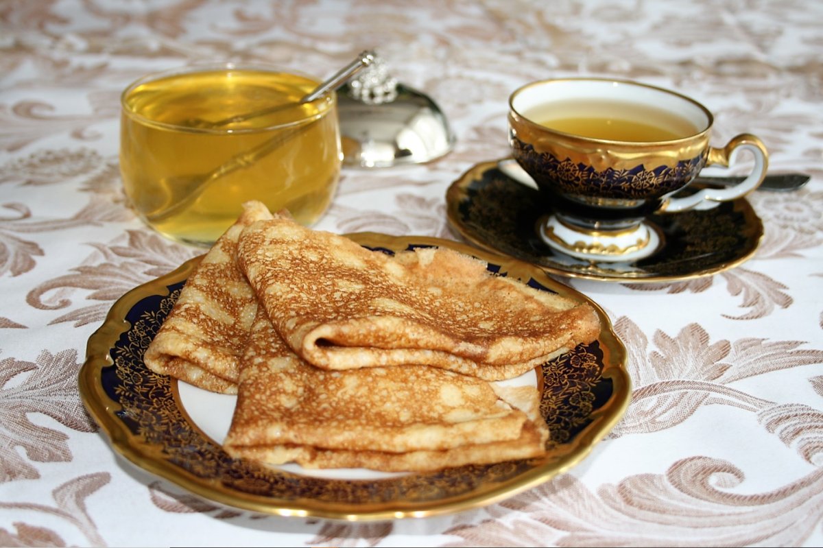 Сырные блины с зеленью
