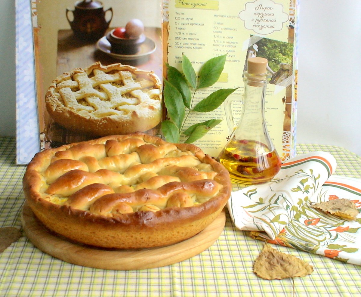 Яблочный пирог корзинка