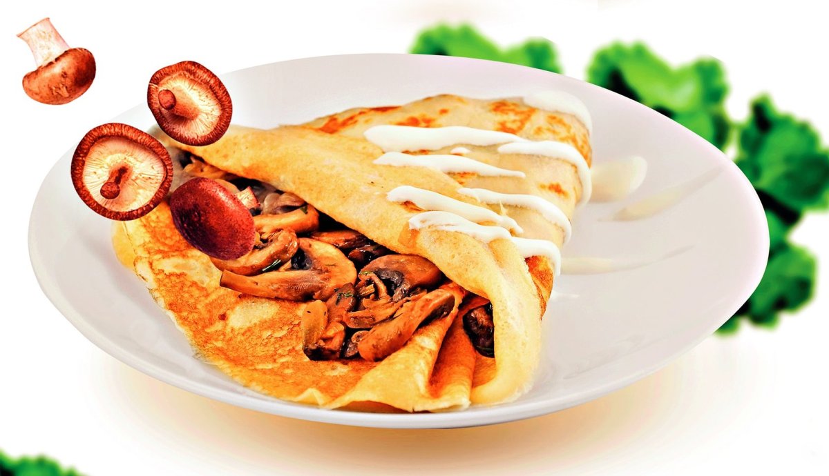 Блины с грибной начинкой