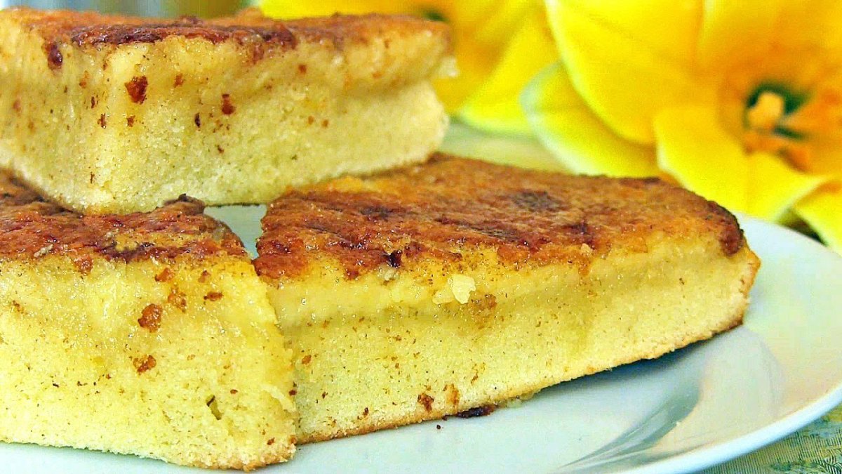 Пирог из манной крупы