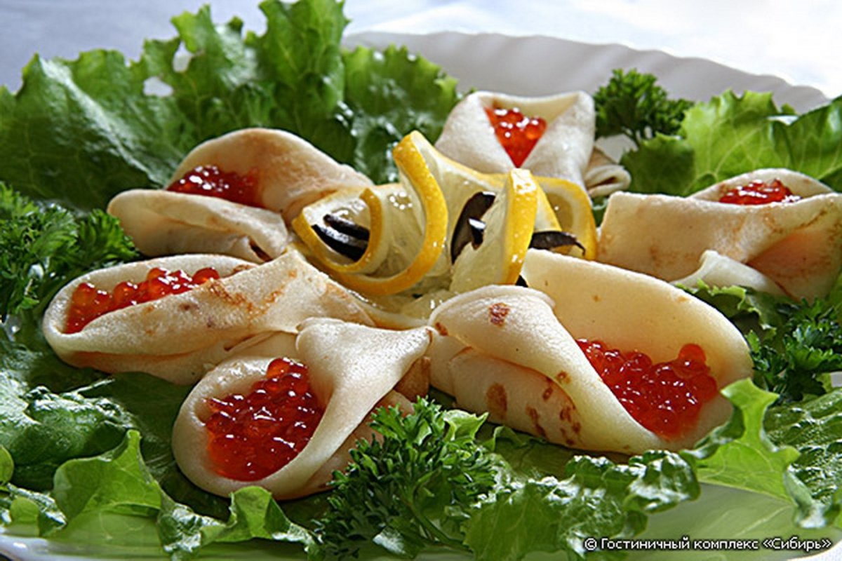 Масленица блюда в ресторане