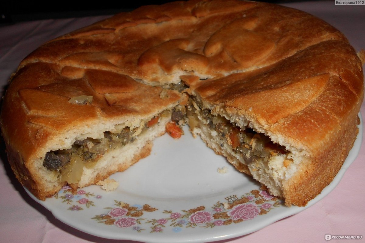 Пирог с грибами от Высоцкой