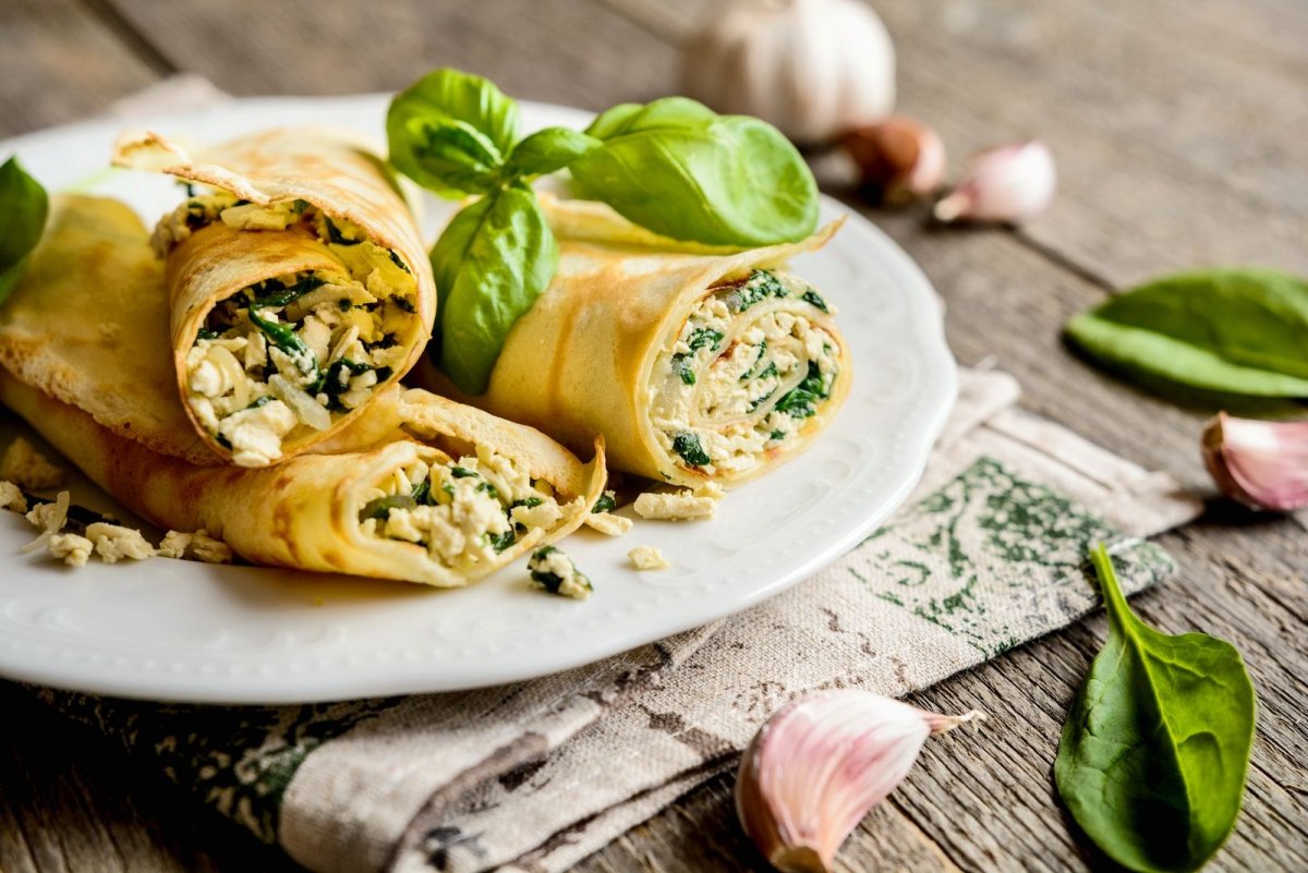 Печь блины фаршированные