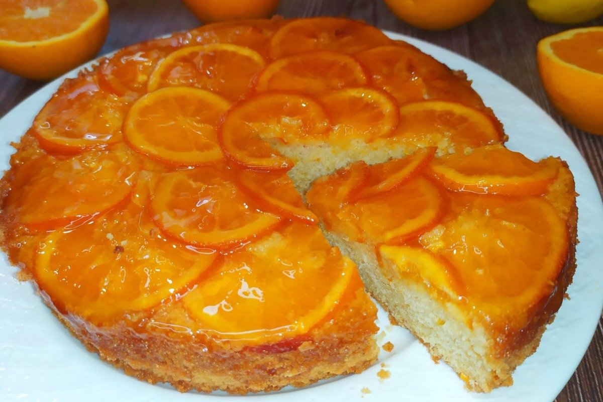 Апельсиновый кекс с апельсиновым курдом
