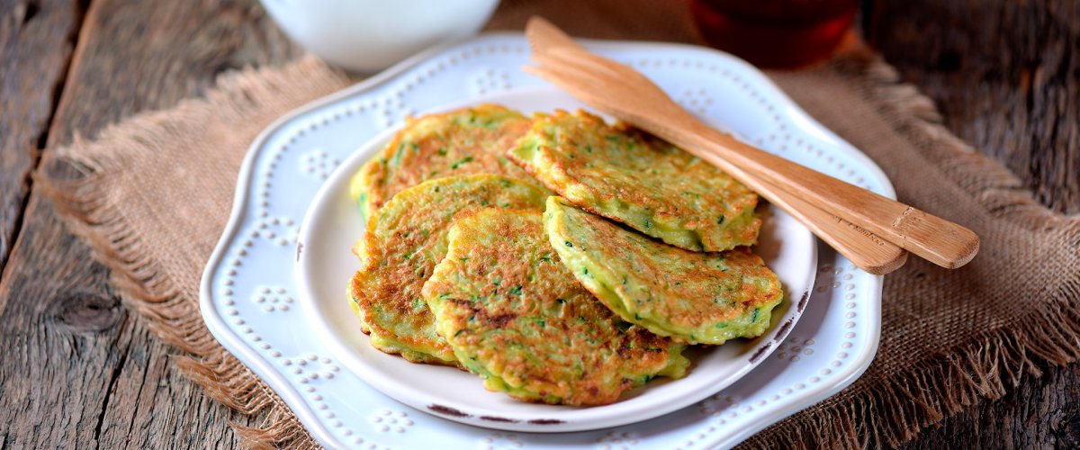 Оладьи из цуккини и нута