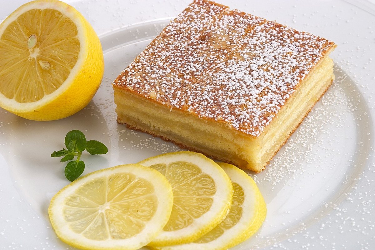 Творожный лимонный пирог