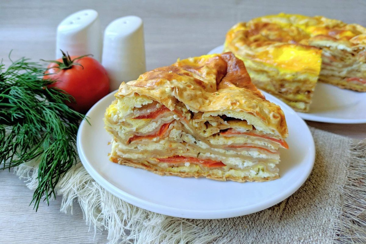 Пирог из лаваша с капустой