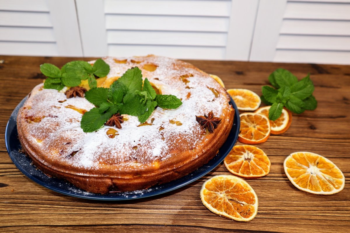 Шарлотка с апельсинами