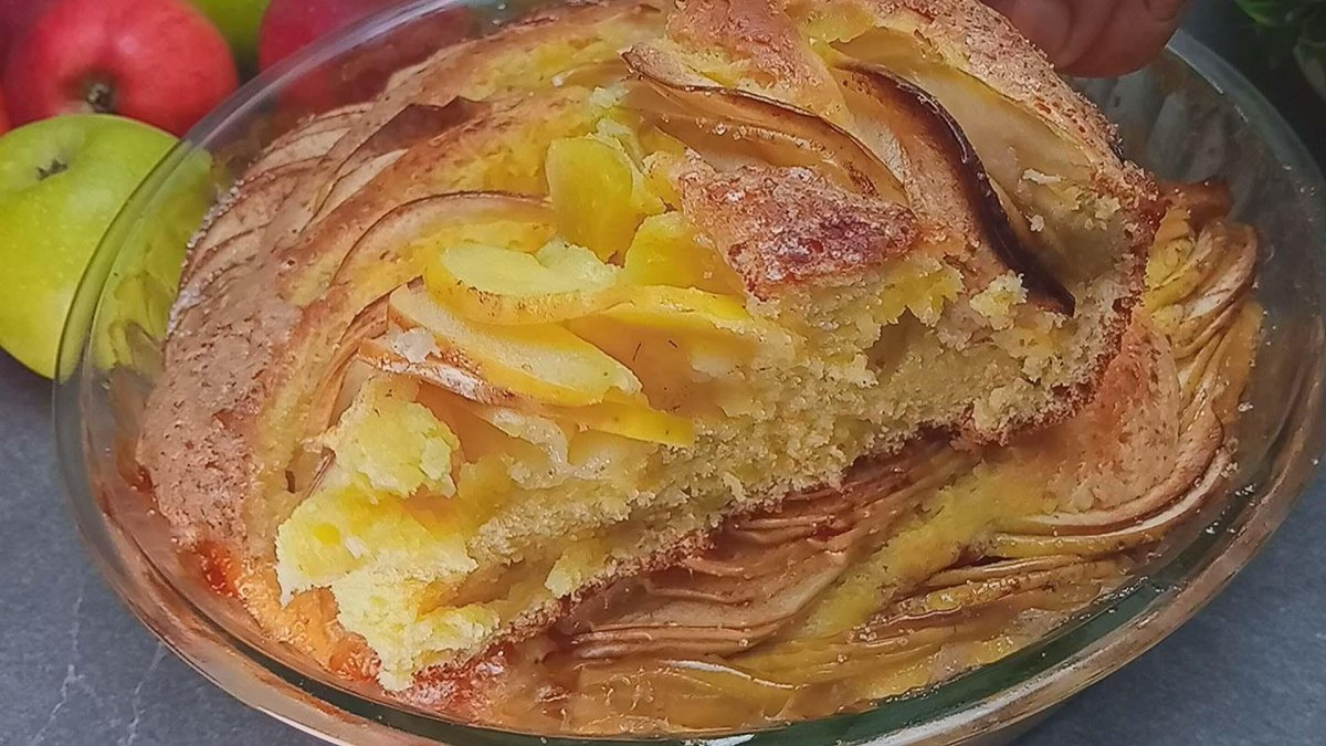 Цветаевский пирог с персиками