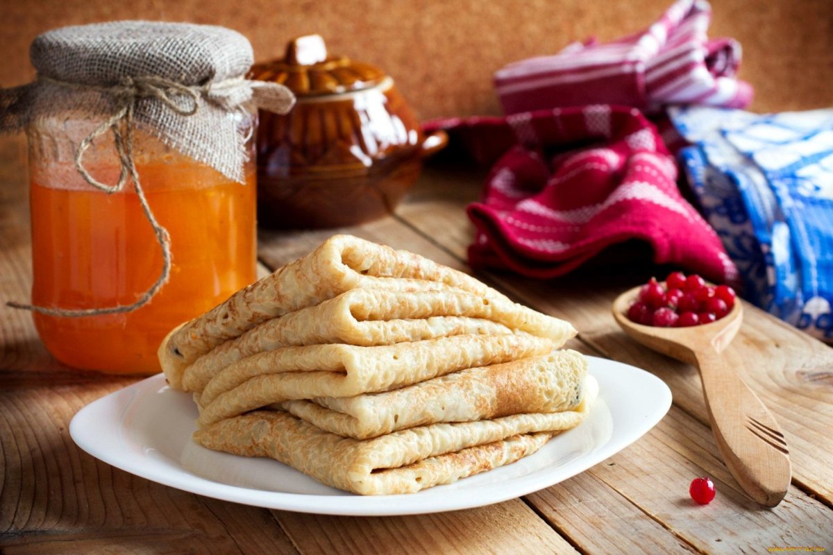 Масленица блины с медом