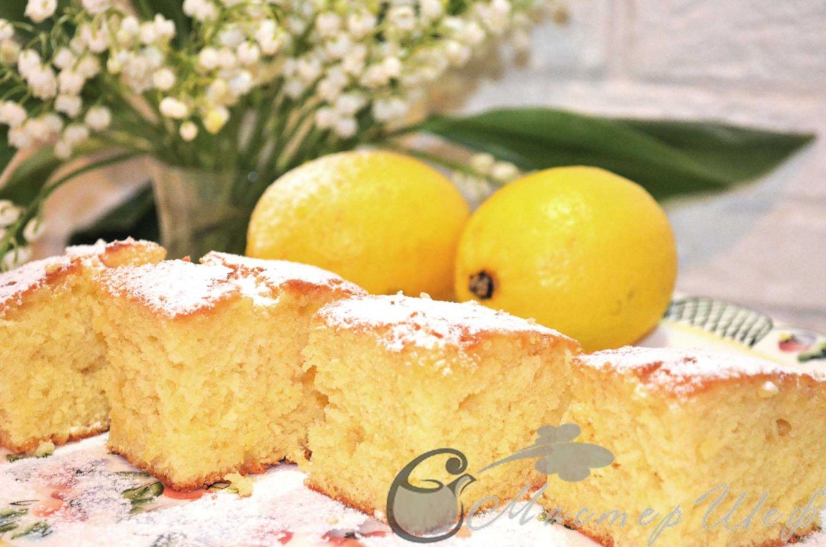 Пирог с яблоками и лимоном