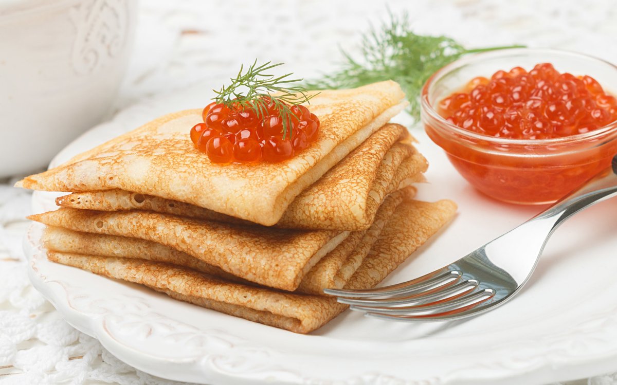 Блины с икрой