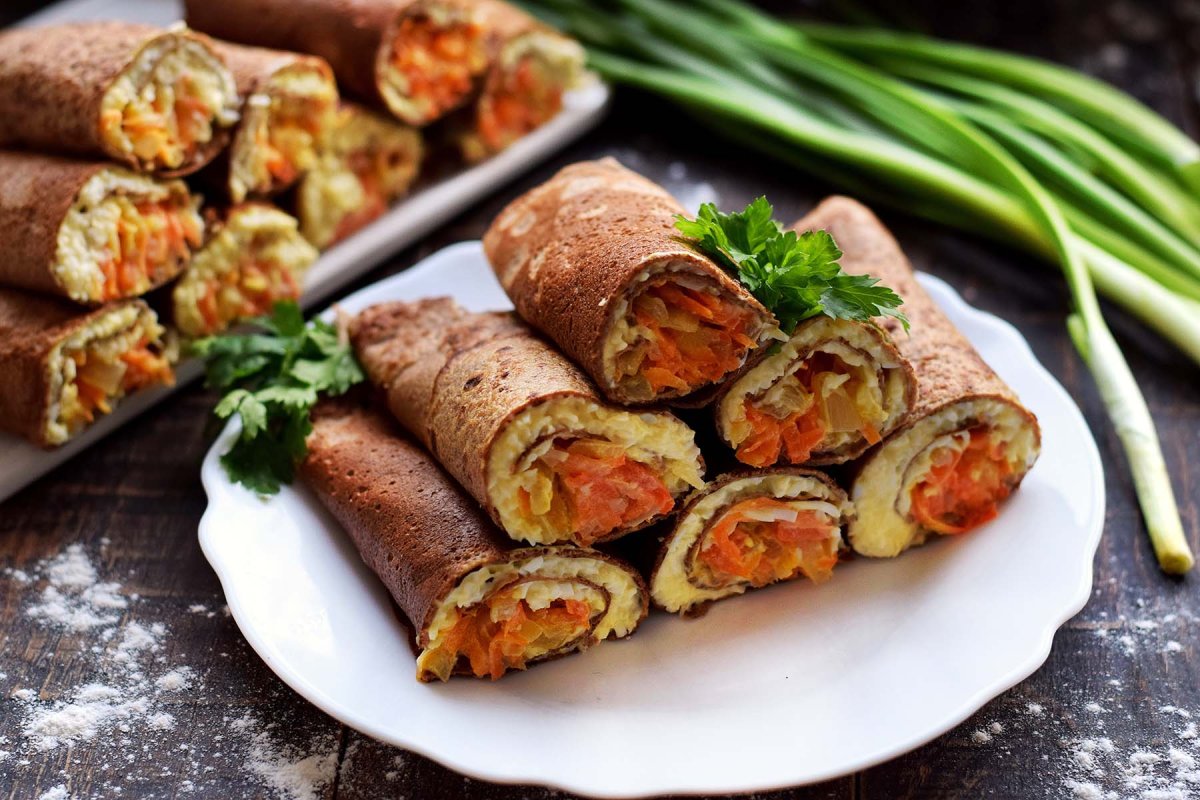 Блинчики с мясным фаршем