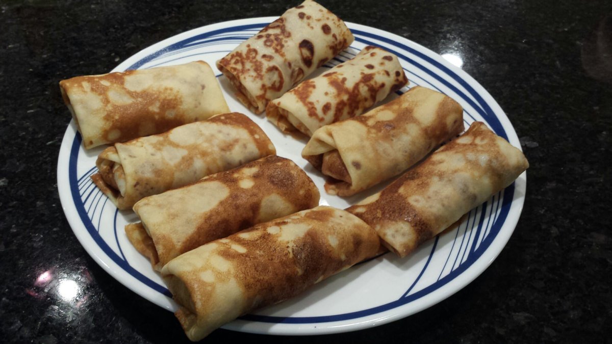 Блины с мясной начинкой