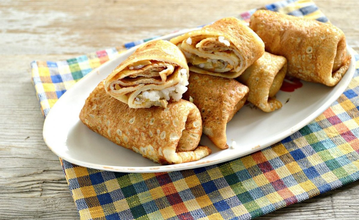 Блинчики с овощами