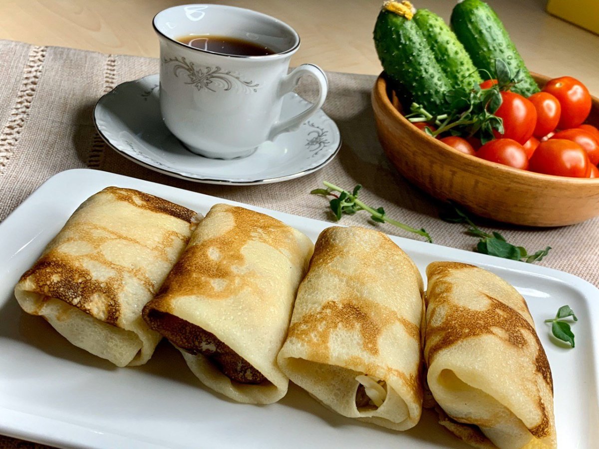 Блинчики со сладкой начинкой