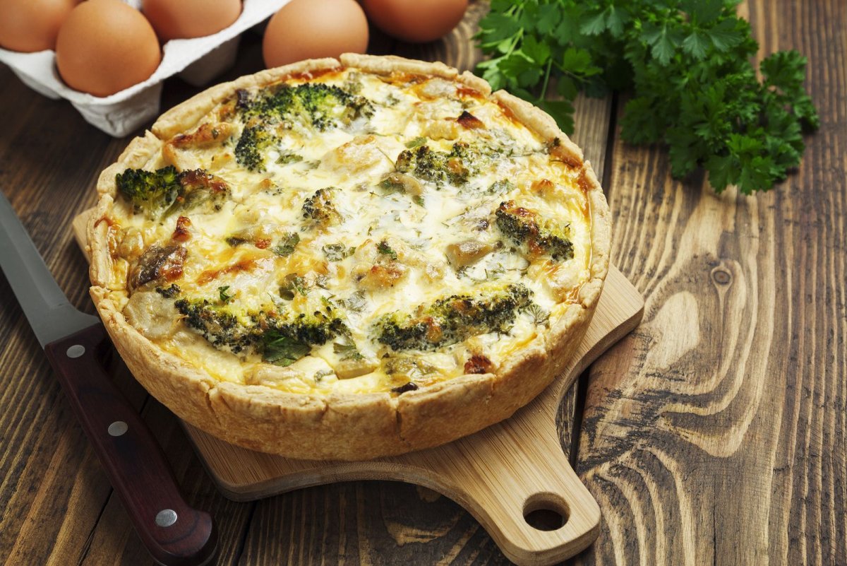 КИШ С курицей и брокколи