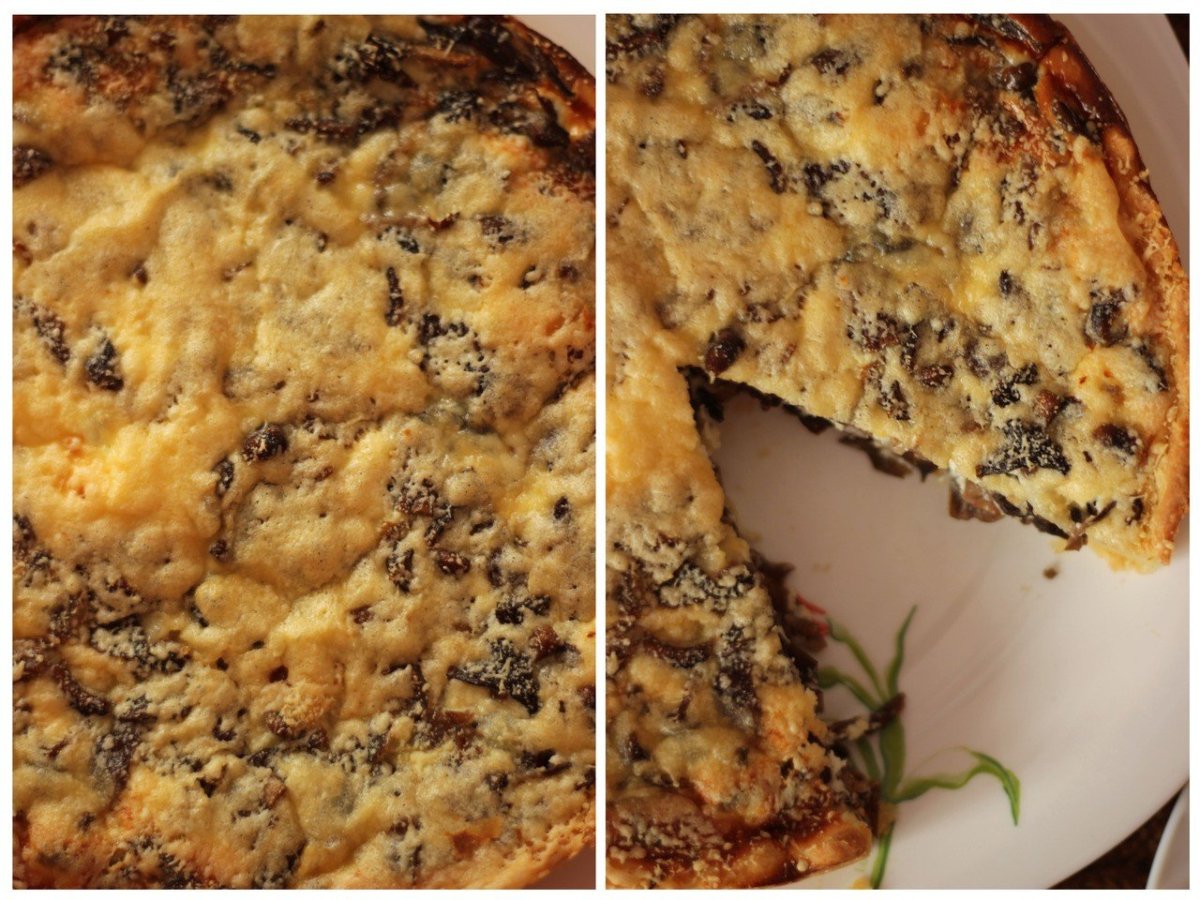 Пирог с курицей и грибами в духовке
