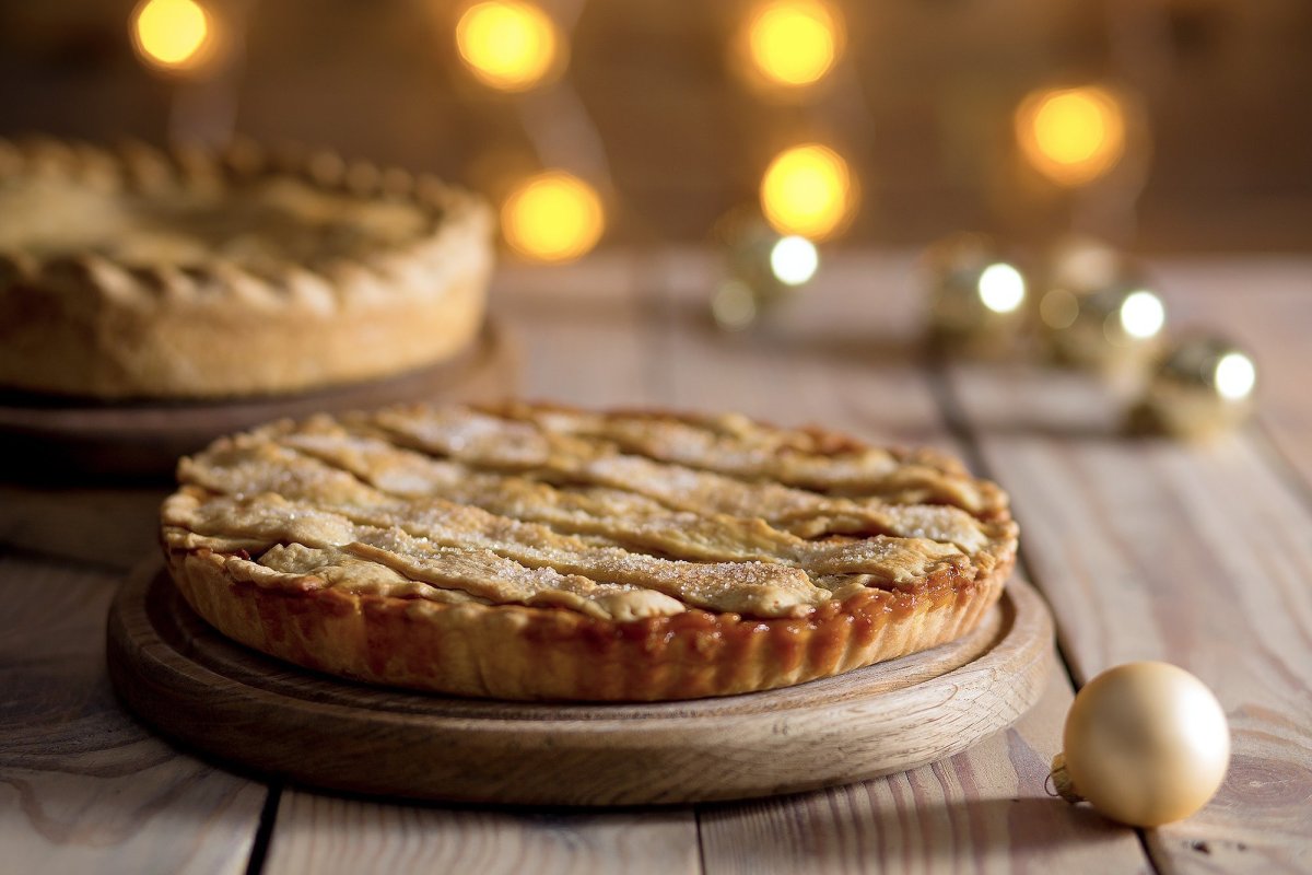 Christmas Cake on Wood