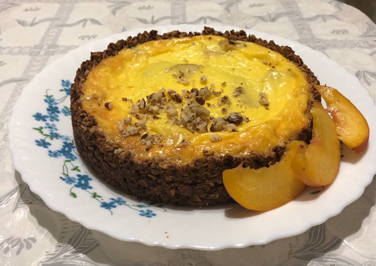 Пирог перевертыш с грушами