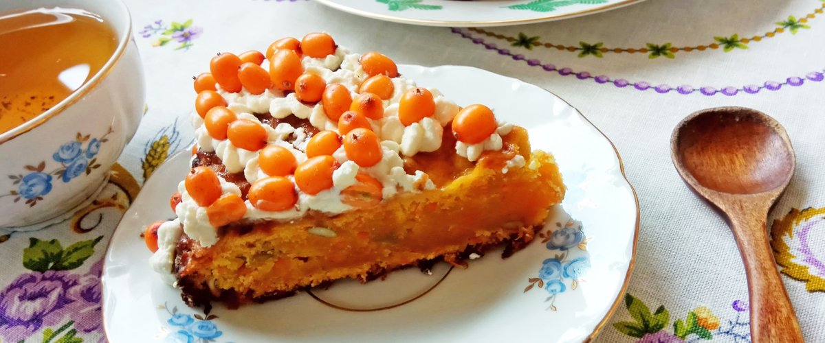 Облепиховый муссовый торт
