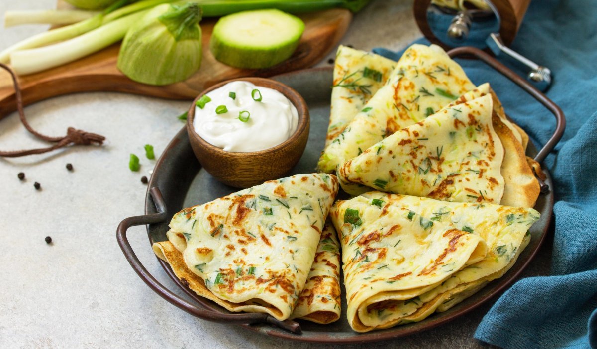 Блины с огурцами