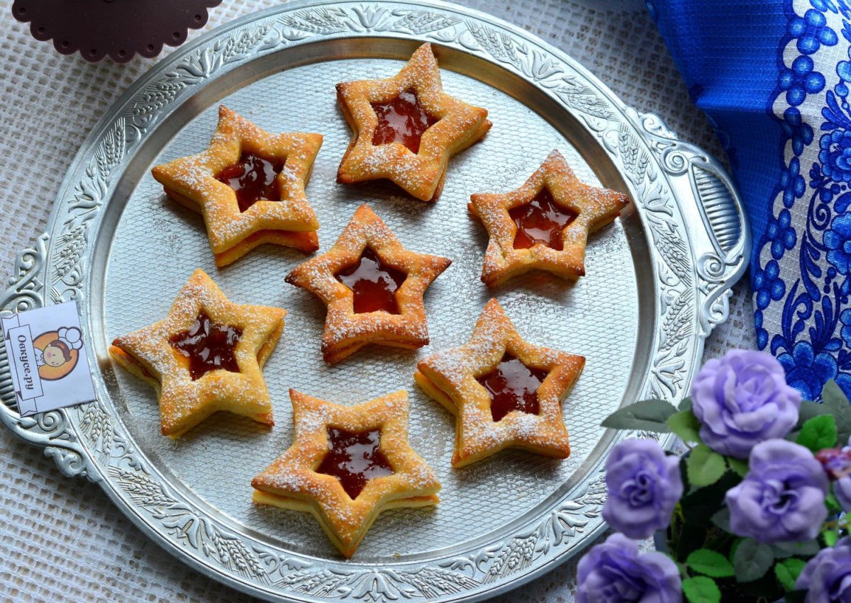 Печенье рогалики с повидлом