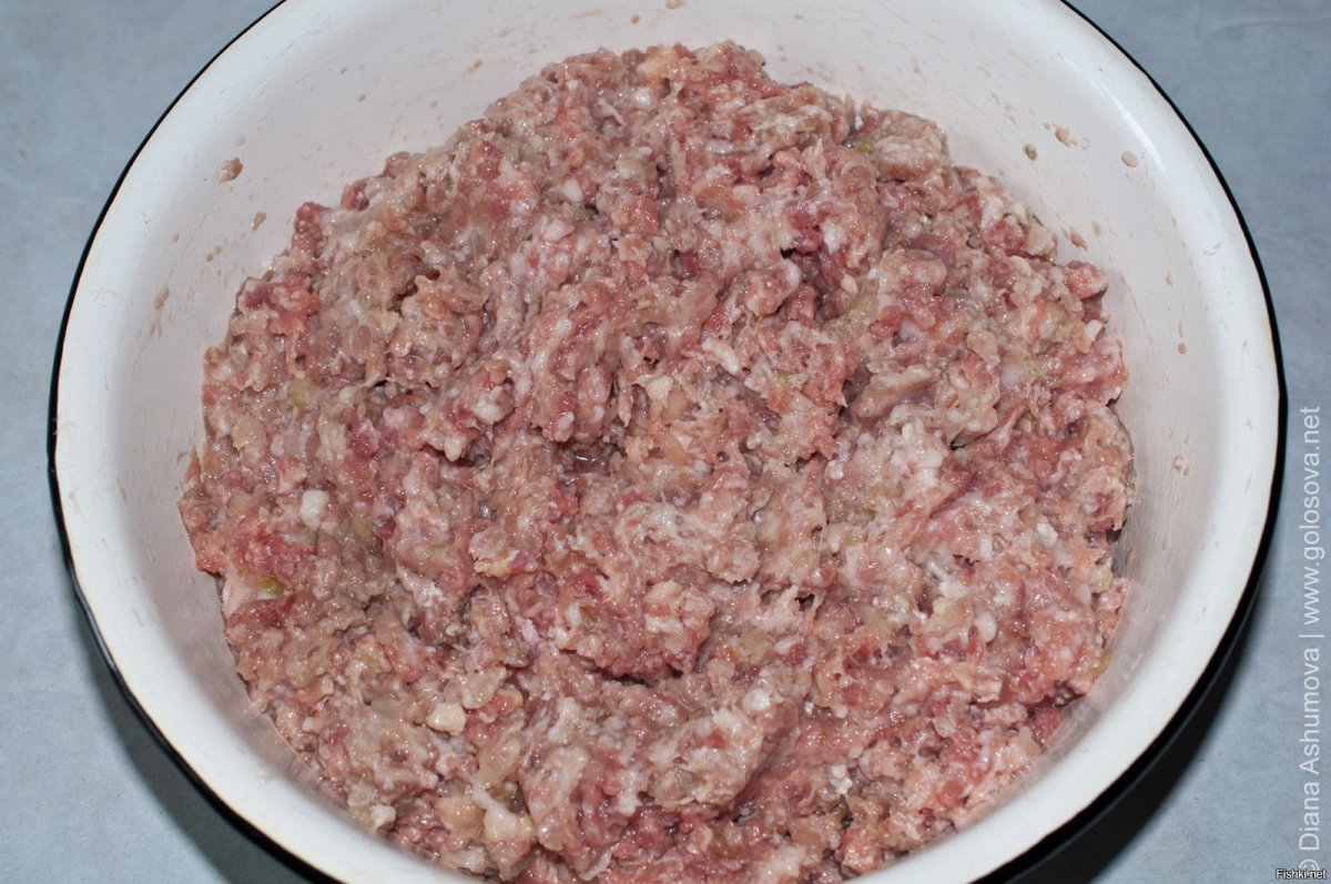 Фарш в чашке