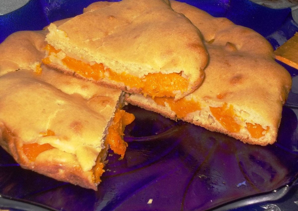 Пирог с тыквой и курицей