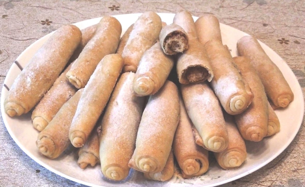 Печенье бармак с грецкими орехами