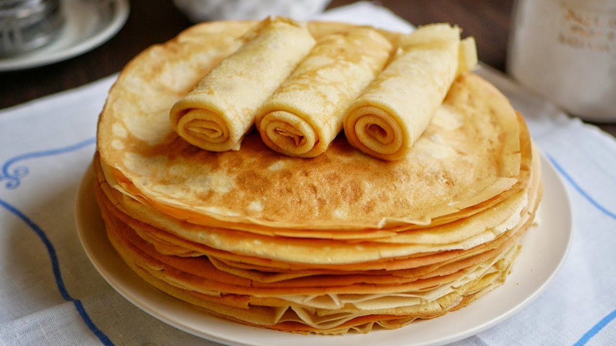 Блины на молоке с дырочками
