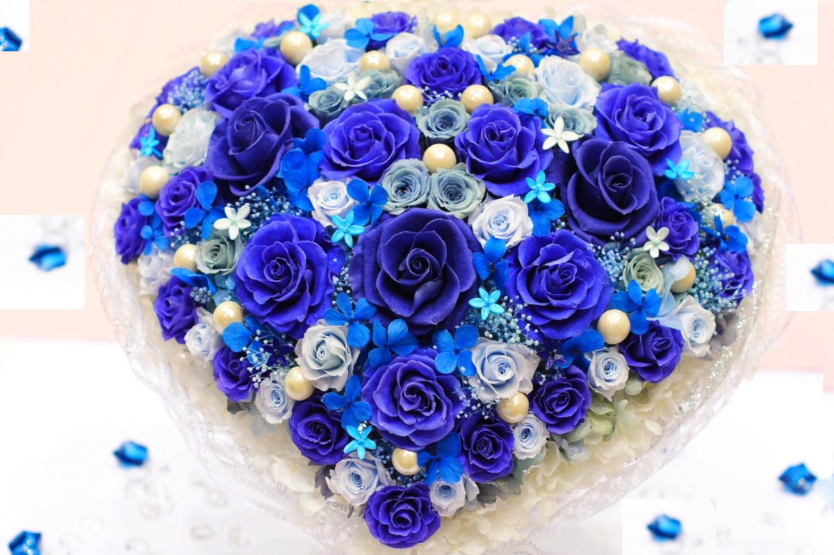 Синие цветы букет