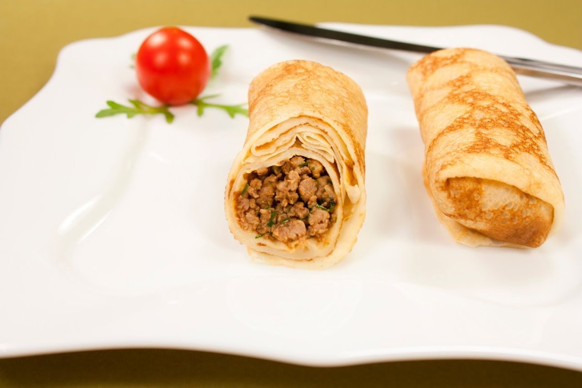 Блинчики с фаршем