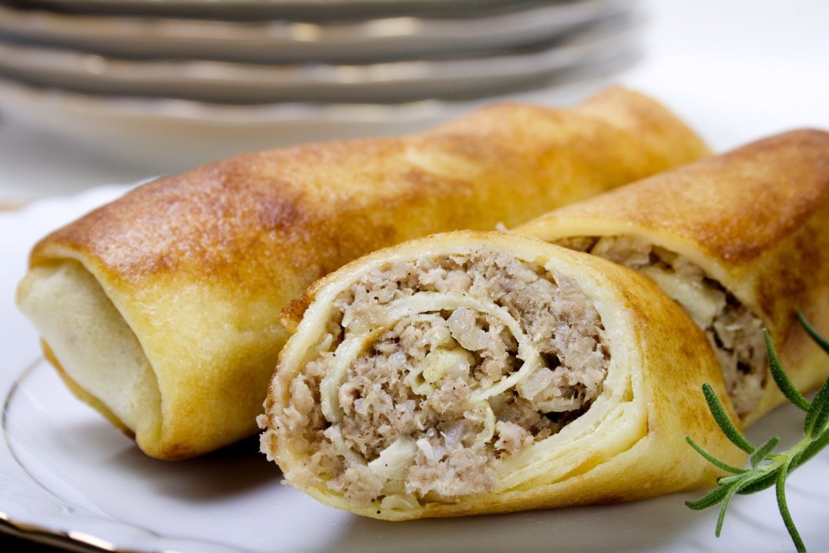 Блинчики с мясом 2 шт
