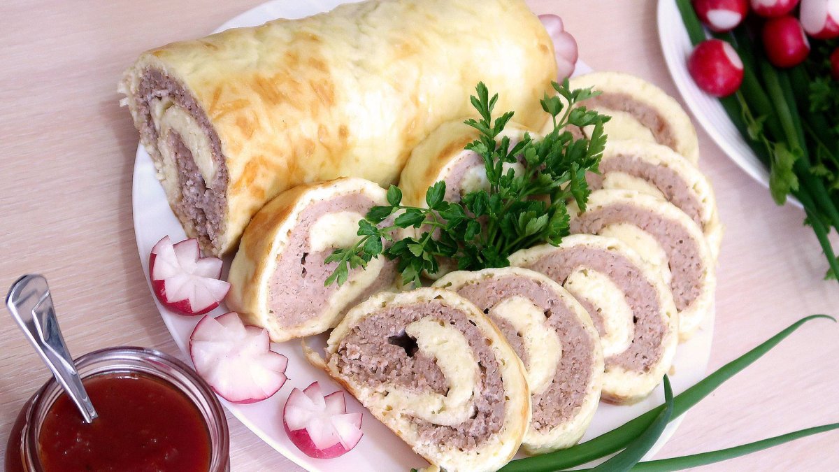 Лаваш с фаршем