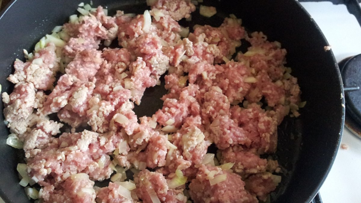 Блинчики с мясным фаршем