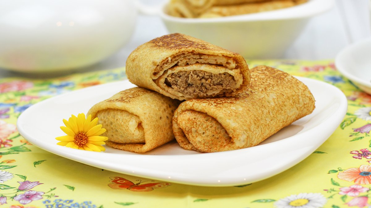 Блинчики с фаршем