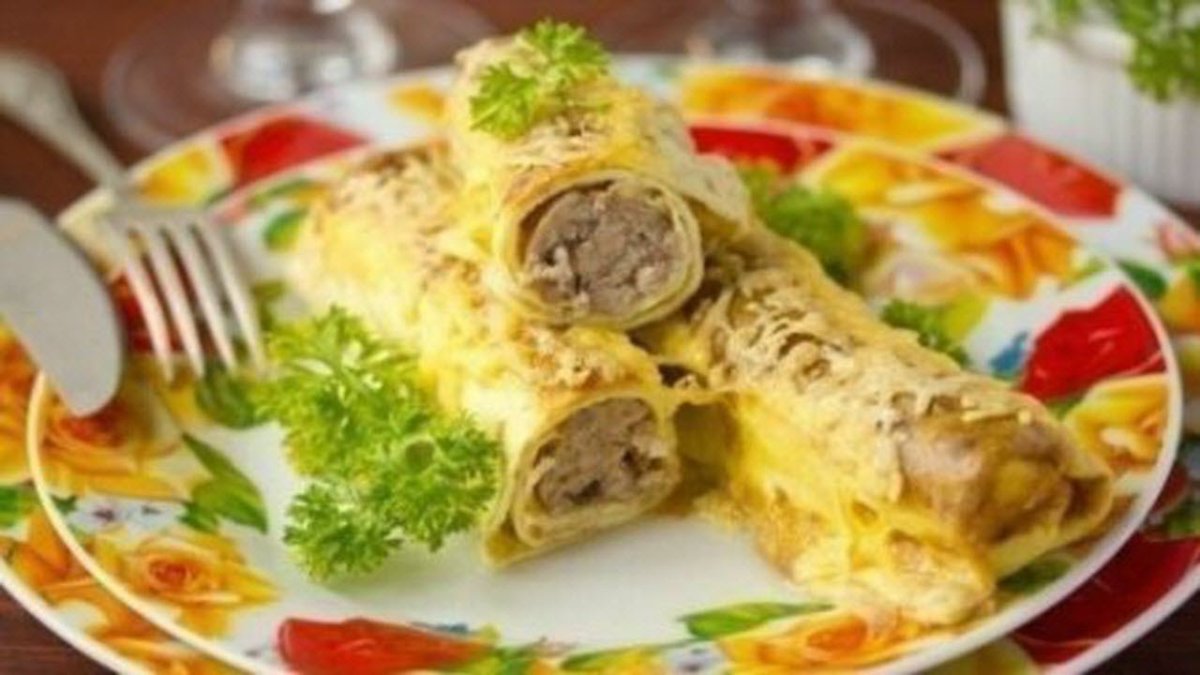 Домашние блинчики с начинкой